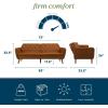 imageNovogratz Tallulah Memory Foam Futon Couch Bed Futon Sofa Bed  Tan Basket WeaveCamel