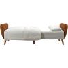 imageNovogratz Tallulah Memory Foam Futon Couch Bed Futon Sofa Bed  Tan Basket WeaveCamel