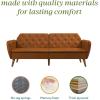 imageNovogratz Tallulah Memory Foam Futon Couch Bed Futon Sofa Bed  Tan Basket WeaveCamel