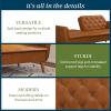 imageNovogratz Tallulah Memory Foam Futon Couch Bed Futon Sofa Bed  Tan Basket WeaveCamel