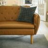 imageNovogratz Tallulah Memory Foam Futon Couch Bed Futon Sofa Bed  Tan Basket WeaveCamel