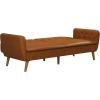 imageNovogratz Tallulah Memory Foam Futon Couch Bed Futon Sofa Bed  Tan Basket WeaveCamel