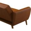 imageNovogratz Tallulah Memory Foam Futon Couch Bed Futon Sofa Bed  Tan Basket WeaveCamel