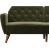 imageNovogratz Tallulah Memory Foam Futon Couch Bed Futon Sofa Bed  Tan Basket WeaveGreen