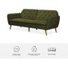 imageNovogratz Tallulah Memory Foam Futon Couch Bed Futon Sofa Bed  Tan Basket WeaveGreen