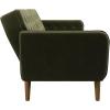 imageNovogratz Tallulah Memory Foam Futon Couch Bed Futon Sofa Bed  Tan Basket WeaveGreen