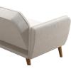 imageNovogratz Tallulah Memory Foam Futon Couch Bed Futon Sofa Bed  Tan Basket WeaveIvory Boucle