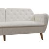 imageNovogratz Tallulah Memory Foam Futon Couch Bed Futon Sofa Bed  Tan Basket WeaveIvory Boucle