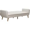 imageNovogratz Tallulah Memory Foam Futon Couch Bed Futon Sofa Bed  Tan Basket WeaveIvory Boucle