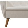 imageNovogratz Tallulah Memory Foam Futon Couch Bed Futon Sofa Bed  Tan Basket WeaveIvory Boucle