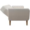 imageNovogratz Tallulah Memory Foam Futon Couch Bed Futon Sofa Bed  Tan Basket WeaveIvory Boucle
