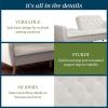 imageNovogratz Tallulah Memory Foam Futon Couch Bed Futon Sofa Bed  Tan Basket WeaveIvory Boucle