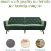 imageNovogratz Tallulah Memory Foam Futon Couch Bed Futon Sofa Bed  Tan Basket WeaveLight Green