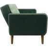 imageNovogratz Tallulah Memory Foam Futon Couch Bed Futon Sofa Bed  Tan Basket WeaveLight Green