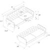imageNovogratz Tallulah Memory Foam Futon Couch Bed Futon Sofa Bed  Tan Basket WeaveLight Green