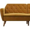 imageNovogratz Tallulah Memory Foam Futon Couch Bed Futon Sofa Bed  Tan Basket WeaveMustard
