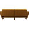 imageNovogratz Tallulah Memory Foam Futon Couch Bed Futon Sofa Bed  Tan Basket WeaveMustard