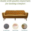 imageNovogratz Tallulah Memory Foam Futon Couch Bed Futon Sofa Bed  Tan Basket WeaveMustard