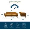 imageNovogratz Tallulah Memory Foam Futon Couch Bed Futon Sofa Bed  Tan Basket WeaveMustard