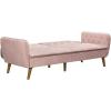 imageNovogratz Tallulah Memory Foam Futon Couch Bed Futon Sofa Bed  Tan Basket WeavePink