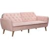 imageNovogratz Tallulah Memory Foam Futon Couch Bed Futon Sofa Bed  Tan Basket WeavePink