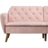 imageNovogratz Tallulah Memory Foam Futon Couch Bed Futon Sofa Bed  Tan Basket WeavePink