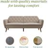 imageNovogratz Tallulah Memory Foam Futon Couch Bed Futon Sofa Bed  Tan Basket WeaveTan Basket Weave