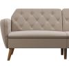 imageNovogratz Tallulah Memory Foam Futon Couch Bed Futon Sofa Bed  Tan Basket WeaveTan Basket Weave