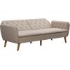imageNovogratz Tallulah Memory Foam Futon Couch Bed Futon Sofa Bed  Tan Basket WeaveTan Basket Weave