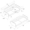 imageNovogratz Tallulah Memory Foam Futon Couch Bed Futon Sofa Bed  Tan Basket WeaveTan Basket Weave