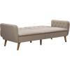 imageNovogratz Tallulah Memory Foam Futon Couch Bed Futon Sofa Bed  Tan Basket WeaveTan Basket Weave