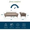 imageNovogratz Tallulah Memory Foam Futon Couch Bed Futon Sofa Bed  Tan Basket WeaveTan Basket Weave