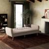 imageNovogratz Tallulah Memory Foam Futon Couch Bed Futon Sofa Bed  Tan Basket WeaveTan Basket Weave