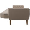 imageNovogratz Tallulah Memory Foam Futon Couch Bed Futon Sofa Bed  Tan Basket WeaveTan Basket Weave