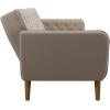 imageNovogratz Tallulah Memory Foam Futon Couch Bed Futon Sofa Bed  Tan Basket WeaveTan Basket Weave