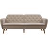 imageNovogratz Tallulah Memory Foam Futon Couch Bed Futon Sofa Bed  Tan Basket WeaveTan Basket Weave