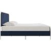 imageNovogratz Tallulah Platform Bed Frame with Upholstered Headboard King Navy