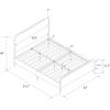 imageNovogratz Tallulah Platform Bed Frame with Upholstered Headboard Queen Navy