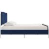 imageNovogratz Tallulah Platform Bed Frame with Upholstered Headboard Queen Navy