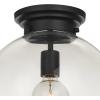 imageNovogratz x Globe Chelsea 1Light Flush Mount Ceiling Light Soft Matte Brass Opal Glass Shade61097Black