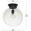 imageNovogratz x Globe Chelsea 1Light Flush Mount Ceiling Light Soft Matte Brass Opal Glass Shade61097Black