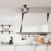 imageNovogratz x Globe Chelsea 1Light Flush Mount Ceiling Light Soft Matte Brass Opal Glass Shade61097Matte Black