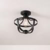imageNovogratz x Globe Chelsea 1Light Flush Mount Ceiling Light Soft Matte Brass Opal Glass Shade61097Matte Black