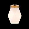 imageNovogratz x Globe Chelsea 1Light Flush Mount Ceiling Light Soft Matte Brass Opal Glass Shade61097Matte Brass