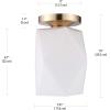 imageNovogratz x Globe Chelsea 1Light Flush Mount Ceiling Light Soft Matte Brass Opal Glass Shade61097Matte Brass