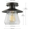 imageNovogratz x Globe Chelsea 1Light Flush Mount Ceiling Light Soft Matte Brass Opal Glass Shade61097OilRubbed Bronze