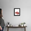 imageThe Novogratz Kiss II White Framed Art Print 15quotx18quotx1quotBlack Frame