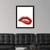 imageThe Novogratz Kiss II White Framed Art Print 15quotx18quotx1quotBlack Frame