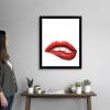 imageThe Novogratz Kiss II White Framed Art Print 15quotx18quotx1quotBlack Frame