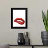 imageThe Novogratz Kiss II White Framed Art Print 15quotx18quotx1quotBlack Frame